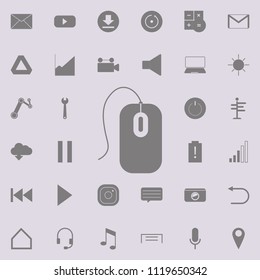 Computer mouse icon. Detailed set of minimalistic icons. Premium quality graphic design sign. One of the collection icons for websites, web design, mobile app on colored background