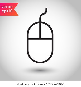 Computer mouse icon. Mouse icon. Computer device linear icon. Mouse vector sign. Flat line symbol