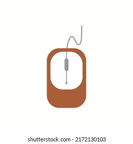 computer mouse icon, flat design best vector  illustration