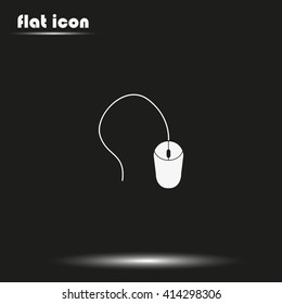 Computer mouse icon. Flat design style.
