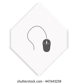 Computer mouse icon. Flat design style.