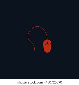 Computer mouse icon. Flat design style.