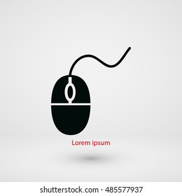 Computer mouse icon, flat design best vector icon