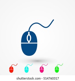 Computer mouse icon, flat design best vector icon