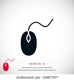 Computer mouse icon, flat design best vector icon
