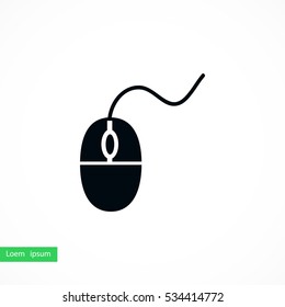 Computer mouse icon, flat design best vector icon