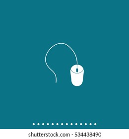 Computer mouse icon. Flat design style.