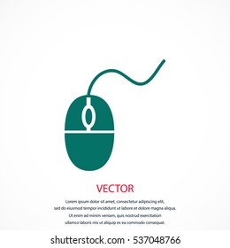 Computer mouse icon, flat design best vector icon