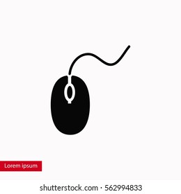 Computer mouse icon, flat design best vector icon