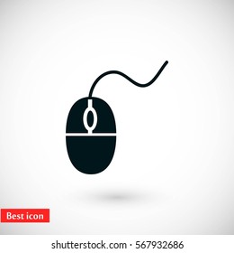 Computer mouse icon, flat design best vector icon
