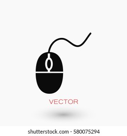 Computer mouse icon, flat design best vector icon