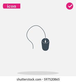 Computer mouse icon. Flat design style.