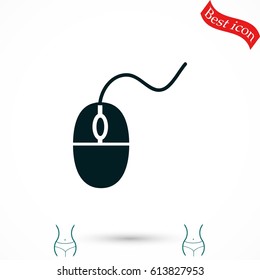 Computer mouse icon, flat design best