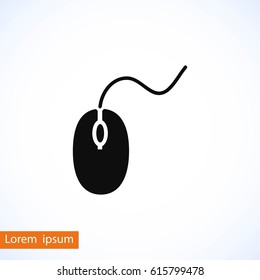 Computer mouse icon, flat design best vector icon