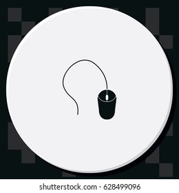 Computer mouse icon. Flat design style.