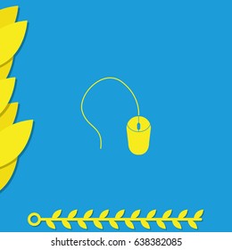 Computer mouse icon. Flat design style.