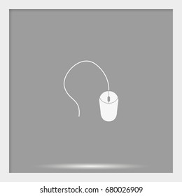 Computer mouse icon. Flat design style.
