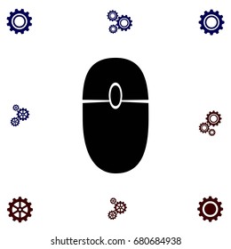 computer mouse icon, flat design best vector icon