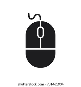 computer mouse icon, flat design best vector computer mouse illustration 