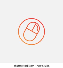 Computer mouse icon. gradient illustration isolated vector sign symbol