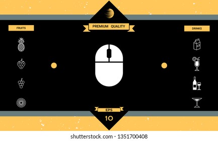 Computer mouse icon. Graphic elements for your design