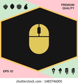 Computer mouse icon. Graphic elements for your design