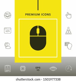 Computer mouse icon. Graphic elements for your design