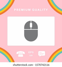Computer mouse icon. Graphic elements for your design
