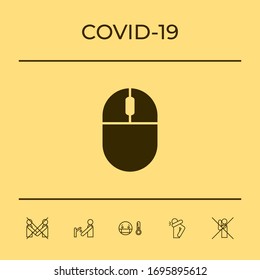 Computer mouse icon. Graphic elements for your design