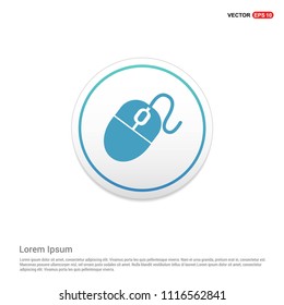 Computer Mouse Icon Hexa White Background icon template - vector icon
