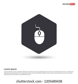 Computer mouse icon Hexa White Background icon template - Free vector icon