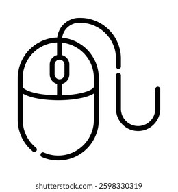 Computer Mouse icon illustration in line style. Perfect for website mobile app presentation. Suitable for any user interface and user experience