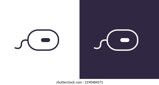 Computer Mouse icon. Isolated black and white vector illustration for your design