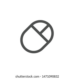 Computer Mouse icon isolated on white background. Mouse symbol modern, simple, vector, icon for website design, mobile app, ui. Vector Illustration