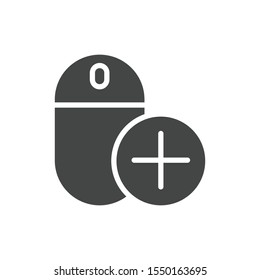 Computer mouse icon isolated on white background. Add symbol modern, simple, vector, icon for website design, mobile app, ui. Vector Illustration