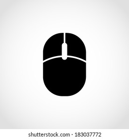 Computer Mouse Icon Isolated on White Background