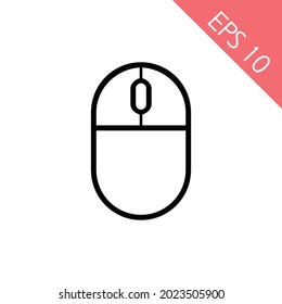 Icono del ratón del ordenador aislado en fondo blanco. Ilustración vectorial. Eps 10. Premium