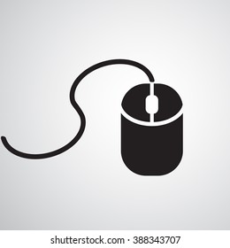 Computer mouse Icon Isolated on White Background