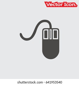 Computer mouse icon isolated sign symbol and flat style for app, web and digital design. Vector illustration.