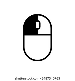 computer mouse icon, left click computer mouse cursor, mouse pointer outline style