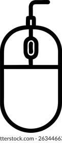 Computer Mouse Icon Line Art Graphic Design
