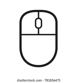 computer mouse icon, line art mouse icon, flat design best vector computer mouse illustration 