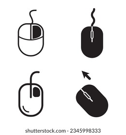 computer mouse icon logo vector design template