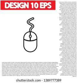 computer mouse icon . Lorem Ipsum Illustration design