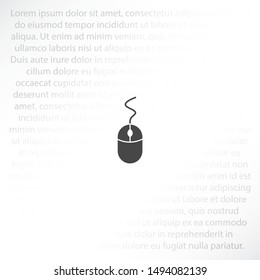 Computer mouse icon . Lorem Ipsum Illustration design
