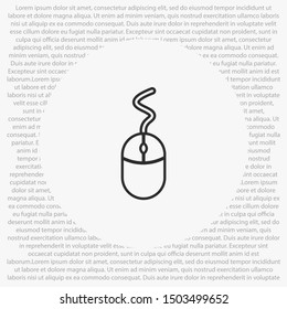 computer mouse icon . Lorem Ipsum Illustration design