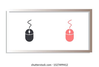Computer mouse icon . Lorem Ipsum Illustration design