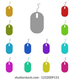 Computer mouse icon in multi color. Simple glyph vector of Technology set for UI and UX, website or mobile application