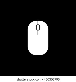 Computer Mouse Icon On Black Background