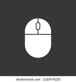 Computer mouse icon on grey background